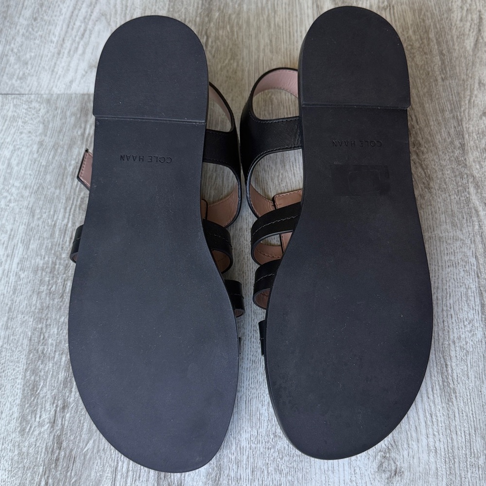 Cole Haan Flynn Fisherman Gladiator Leather Sandal, Black, Size 8.5 - Picture 8 of 8